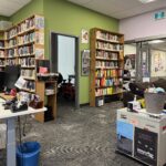 photo of GRCGED that shows bookshelves and the quiet room