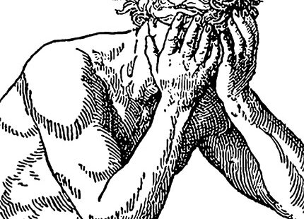 Book cover of A Philosophy of Shame by Fredric Gros with an image of a person holding their hands over their face