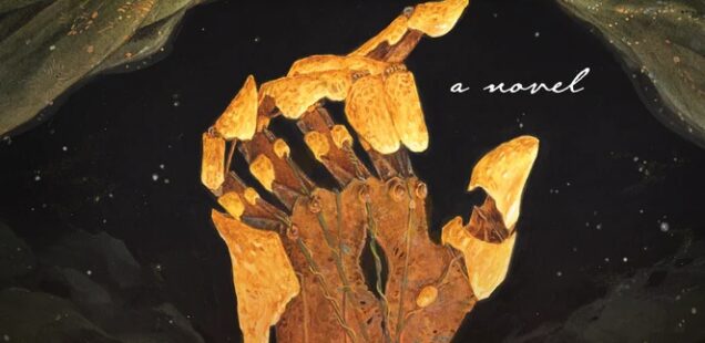 Book cover for Other Evolutions: a novel by Rebecca Hirsch Garcia with a stylized image of a prosthetic hand